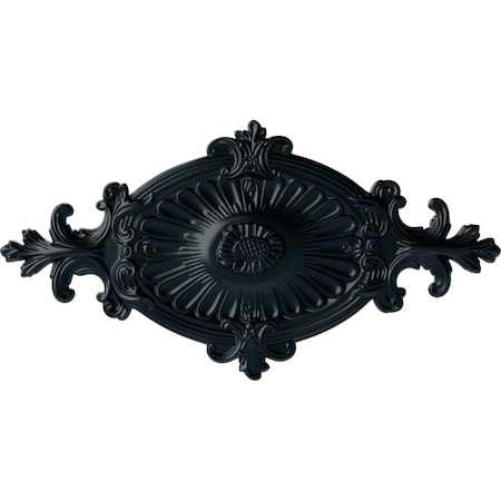 Quentin Ceiling Medallion, Hand-Painted Night Shade, 23 1/2W X 12 1/4H X 1 1/2P